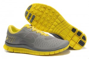 Nike Free 4.0 V2 Mens Shoes grey yellow - Click Image to Close